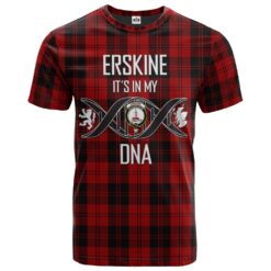 Erskine 02 Clan DNA In Me Tartan Crest T-Shirt