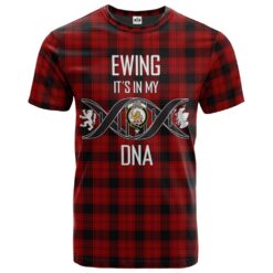 Ewing Clan DNA In Me Tartan Crest T-Shirt