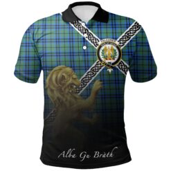 Falconer Polo Shirts Tartan Crest Celtic Scotland Lion