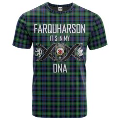 Farquharson Ancient Clan DNA In Me Tartan Crest T-Shirt