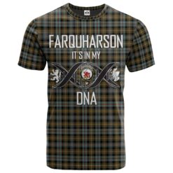 Farquharson Weathered Clan DNA In Me Tartan Crest T-Shirt