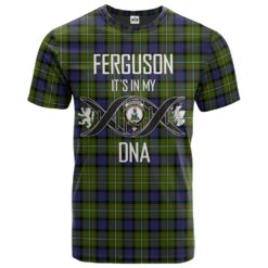 Ferguson Modern Clan DNA In Me Tartan Crest T-Shirt