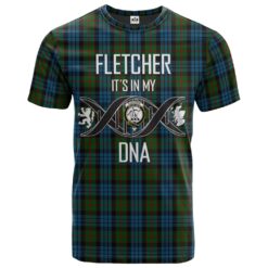 Fletcher of Dunans Clan DNA In Me Tartan Crest T-Shirt