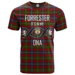 Forrester or Foster Clan DNA In Me Tartan Crest T-Shirt