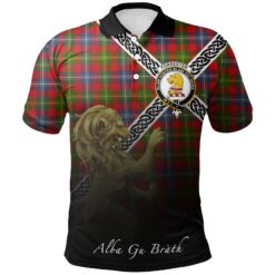 Forrester Polo Shirts Tartan Crest Celtic Scotland Lion