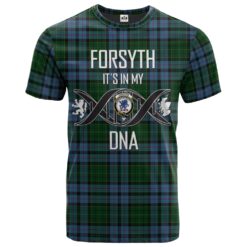 Forsyth 01 Clan DNA In Me Tartan Crest T-Shirt