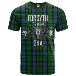 Forsyth 02 Clan DNA In Me Tartan Crest T-Shirt