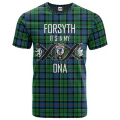 Forsyth Ancient Clan DNA In Me Tartan Crest T-Shirt