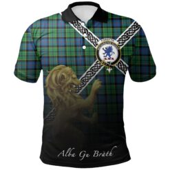 Forsyth Ancient Polo Shirts Tartan Crest Celtic Scotland Lion