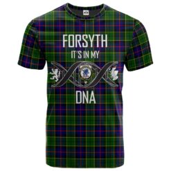 Forsyth Modern Clan DNA In Me Tartan Crest T-Shirt