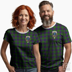 Forsyth Scottish Tartan T-shirt with Crest – Authentic Clan Apparel