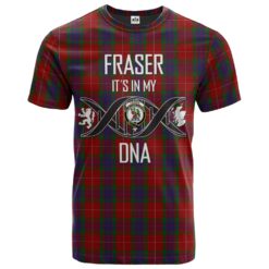 Fraser 01 Clan DNA In Me Tartan Crest T-Shirt