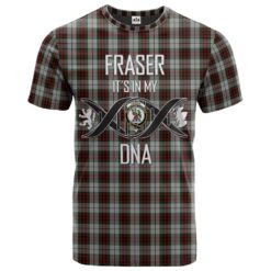 Fraser Dress Clan DNA In Me Tartan Crest T-Shirt