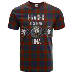 Fraser of Stratherrick Clan DNA In Me Tartan Crest T-Shirt