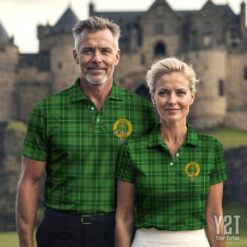 Galloway Clan Tartan Polo with Crest - Authentic Scottish Apparel