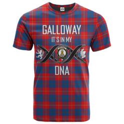 Galloway Red Clan DNA In Me Tartan Crest T-Shirt