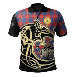 Galloway Red Clan Polo Shirt Viking Wolf