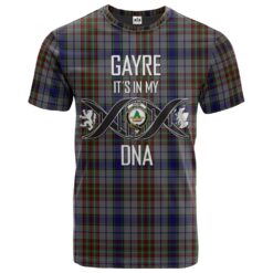 Gayre Hunting Clan DNA In Me Tartan Crest T-Shirt