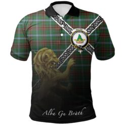 Gayre Polo Shirts Tartan Crest Celtic Scotland Lion