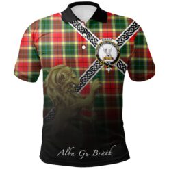 Gibbs Polo Shirts Tartan Crest Celtic Scotland Lion