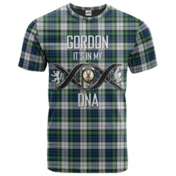 Gordon Dress Ancient Clan DNA In Me Tartan Crest T-Shirt