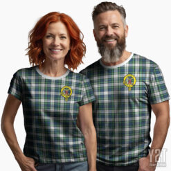 Gordon Dress Ancient Scottish Tartan T-shirt with Crest – Authentic Clan Apparel