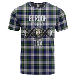 Gordon Dress Modern Clan DNA In Me Tartan Crest T-Shirt