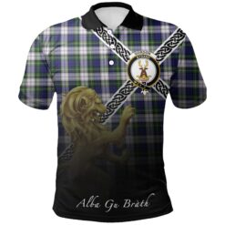 Gordon Dress Modern Polo Shirts Tartan Crest Celtic Scotland Lion