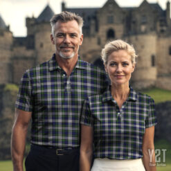 Gordon Dress Modern Scottish Clan Tartan Polo Shirt - Authentic Heritage Apparel