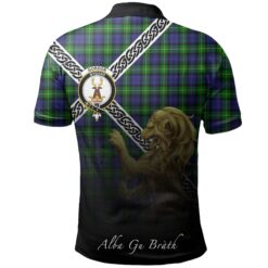 Gordon Modern Polo Shirts Tartan Crest Celtic Scotland Lion