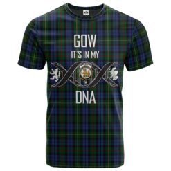 Gow Hunting 01 Clan DNA In Me Tartan Crest T-Shirt