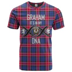 Graham of Menteith Red 02 Clan DNA In Me Tartan Crest T-Shirt