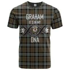 Graham of Menteith Weathered Clan DNA In Me Tartan Crest T-Shirt