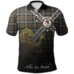Graham of Menteith Weathered Polo Shirts Tartan Crest Celtic Scotland Lion