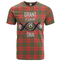 Grant Ancient Clan DNA In Me Tartan Crest T-Shirt