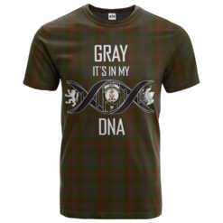 Gray Clan DNA In Me Tartan Crest T-Shirt