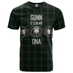 Gunn Logan Clan DNA In Me Tartan Crest T-Shirt