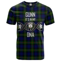 Gunn Modern Clan DNA In Me Tartan Crest T-Shirt