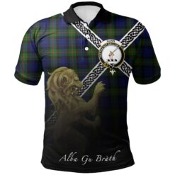 Gunn Modern Polo Shirts Tartan Crest Celtic Scotland Lion