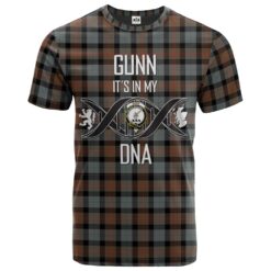 Gunn Weathered Clan DNA In Me Tartan Crest T-Shirt