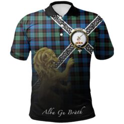 Guthrie Ancient Polo Shirts Tartan Crest Celtic Scotland Lion