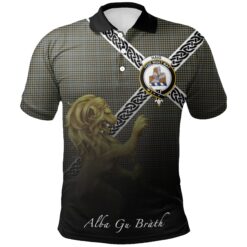 Haig Check Polo Shirts Tartan Crest Celtic Scotland Lion