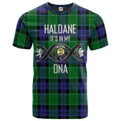 Haldane Clan DNA In Me Tartan Crest T-Shirt