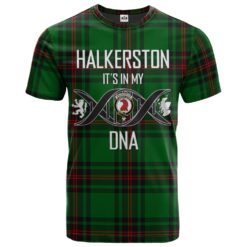 Halkerston Clan DNA In Me Tartan Crest T-Shirt