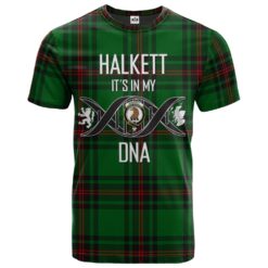 Halkett Clan DNA In Me Tartan Crest T-Shirt