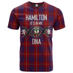 Hamilton Clan DNA In Me Tartan Crest T-Shirt