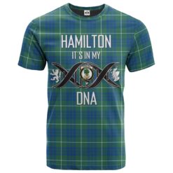 Hamilton Hunting Ancient Clan DNA In Me Tartan Crest T-Shirt