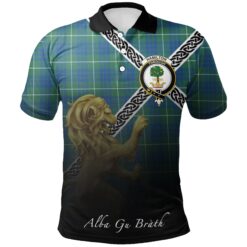 Hamilton Hunting Ancient Polo Shirts Tartan Crest Celtic Scotland Lion