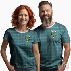 Hamilton Hunting Ancient Scottish Tartan T-shirt with Crest – Authentic Clan Apparel