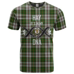 Hay White Dress Clan DNA In Me Tartan Crest T-Shirt